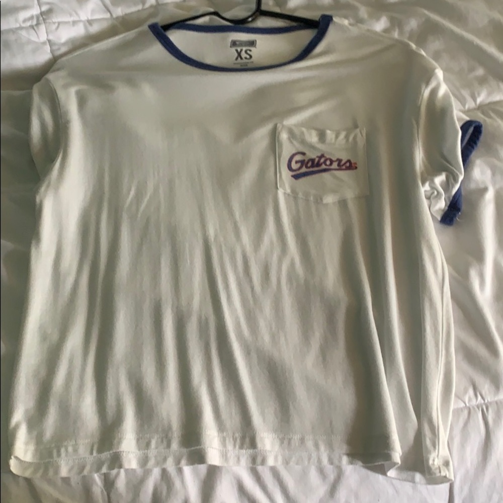 White crewneck baseball T for Florida gators